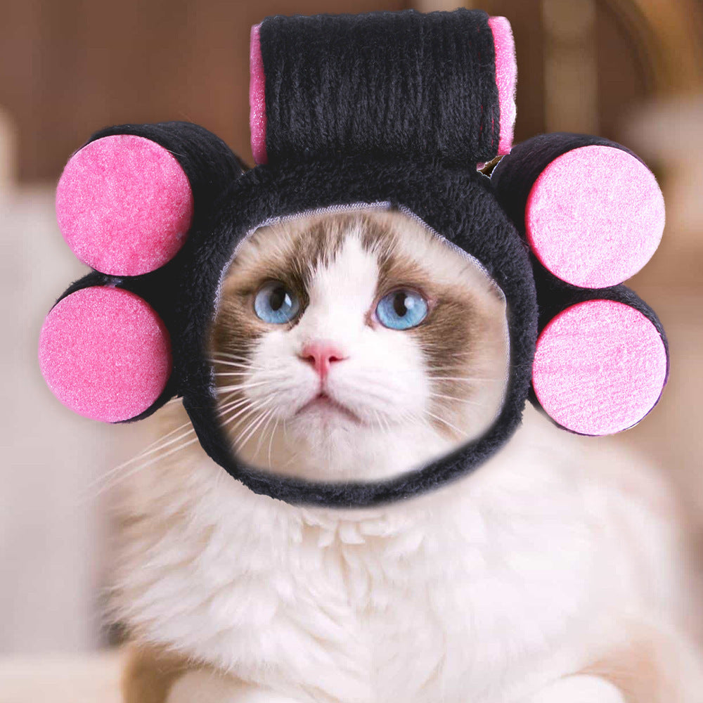 Pet Headgear Cute Cat Teddy Dress Up SUNFLOWER Cat Headdress Wig Cat Headgear Hat