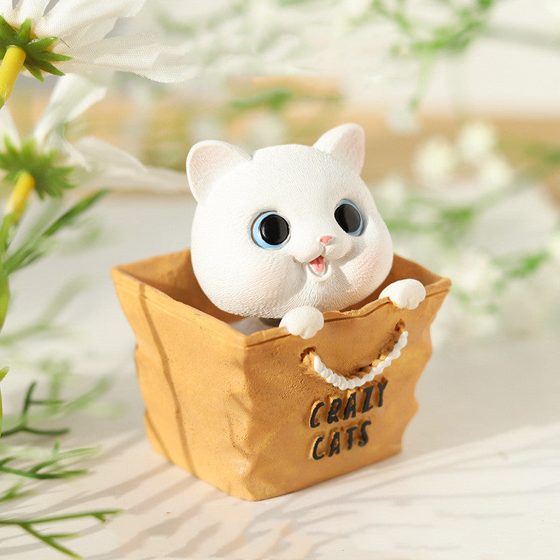 Creative Desktop Interior Decorations Resin Cat Ornaments