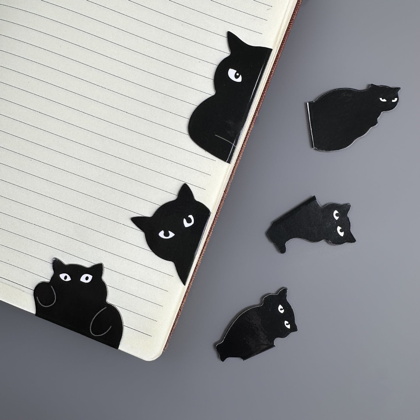 Black Cat Cute Magnetic Bookmark