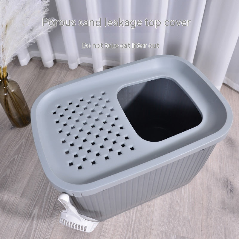 Pet Litter Box Fully Enclosed Top-in Oversized