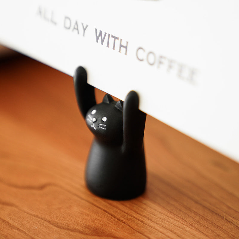 Cat Card Base Cat Coffee Pantry Cafe Decorations Raise Your Hand Cat  Letter Card Holder