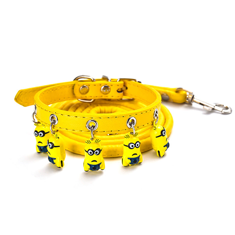 Pet Supplies Cartoon Bells Cat Collars Cat Collars Teddy Bells Chain Leash Set