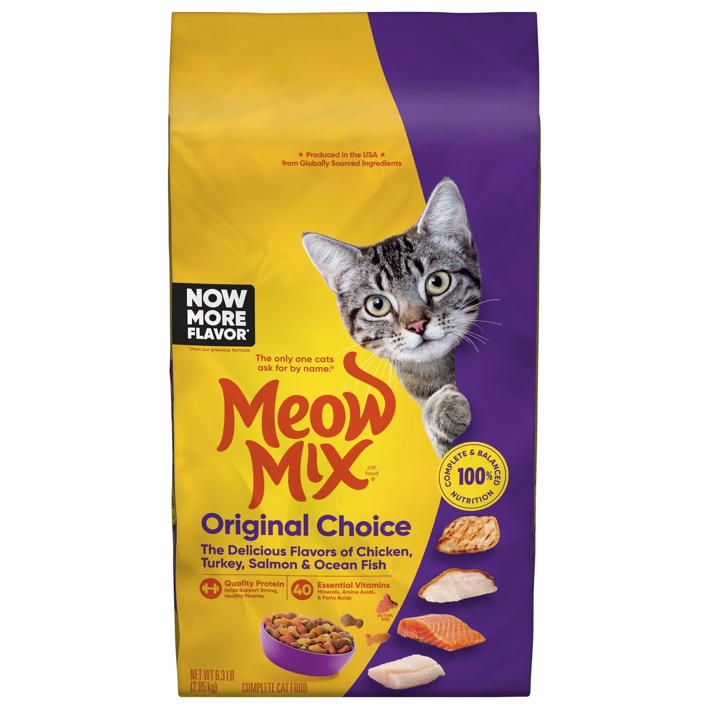 Meow Mix Original Choice Dry Cat Food, 6.3 Pound Bag