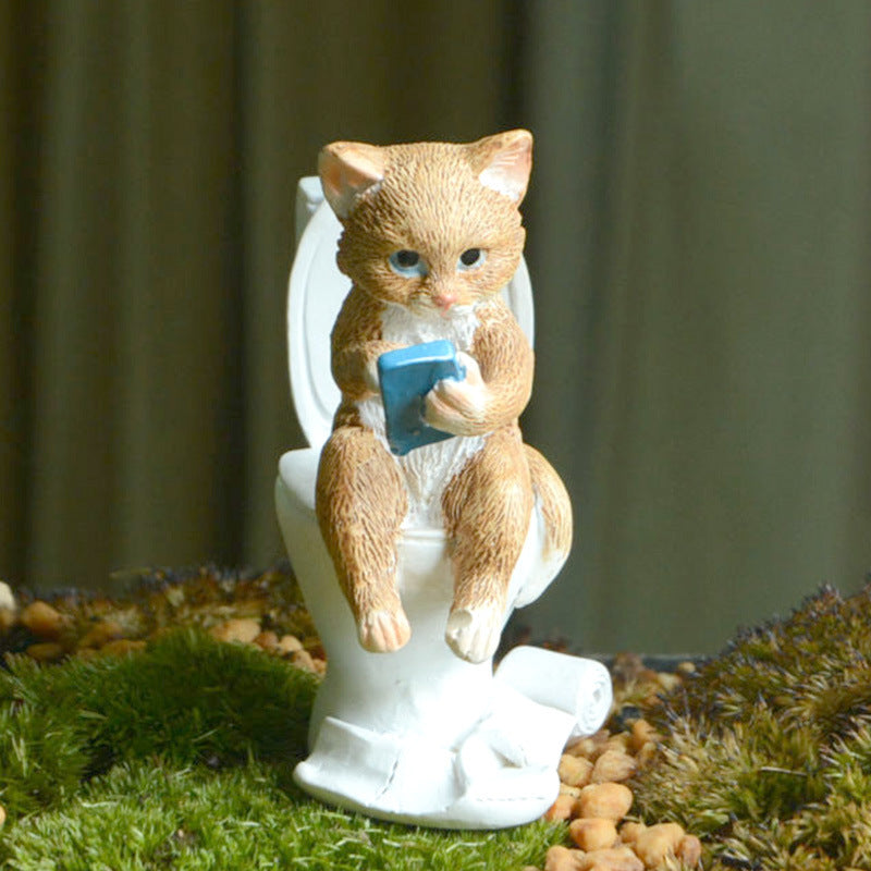 Creative Cat Cute Resin Simulation Animal Hand Office