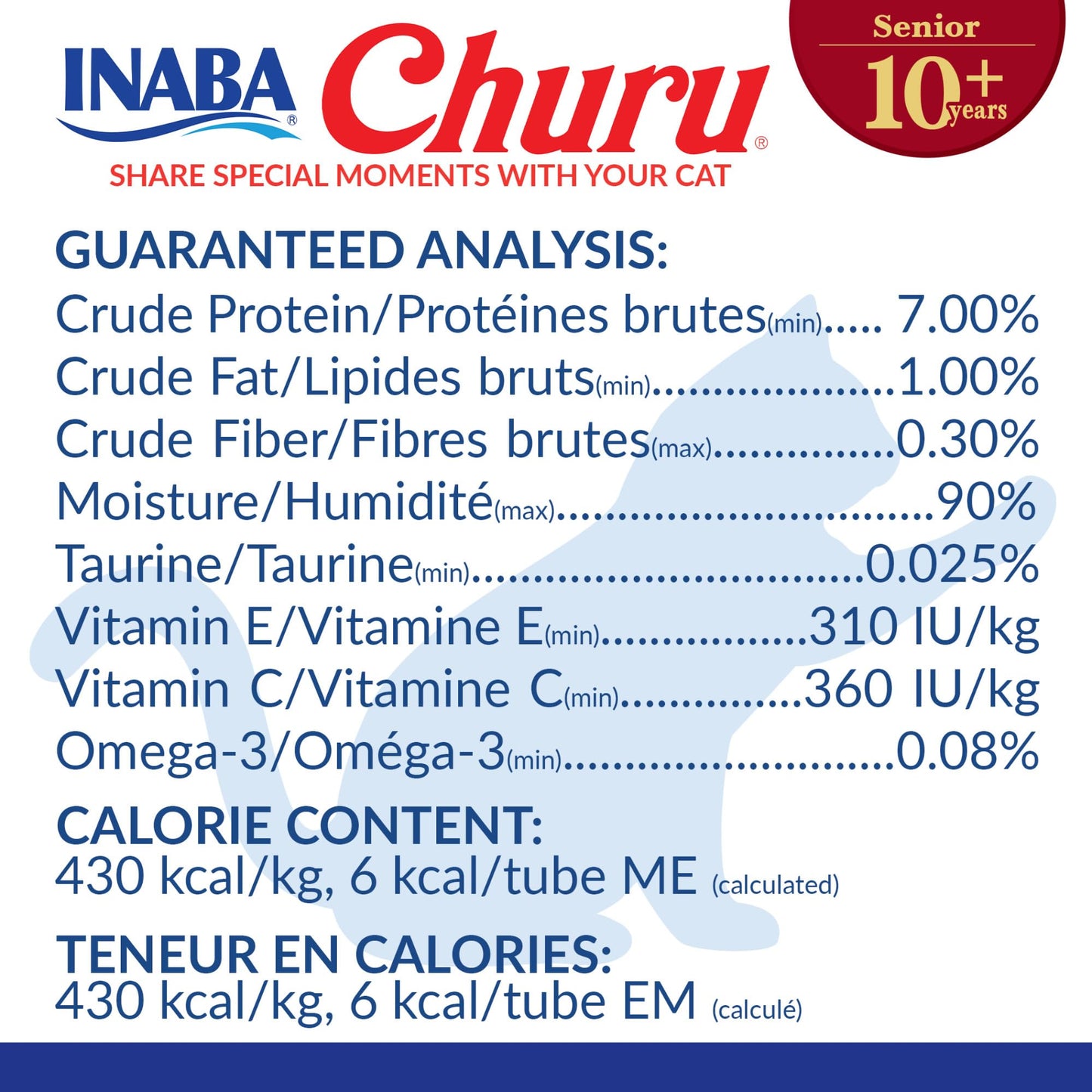 INABA Churu for Senior 10+, Creamy Lickable Cat Treats with Taurine, Vitamin E & C, 0.5 Ounces Each, 60 Tubes, Tuna & Chicken Variety