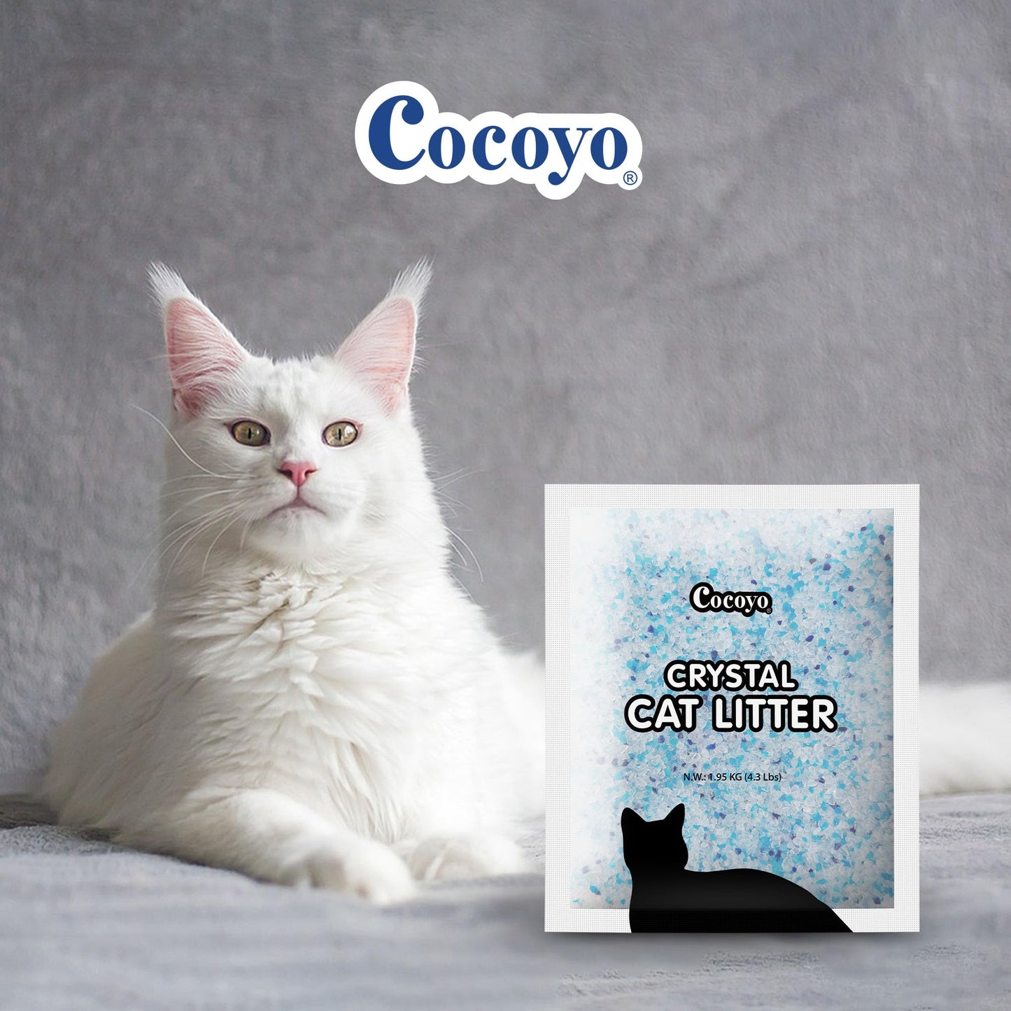 COCOYO Crystal Cat Litter I Silica Gel Cat Litter,17.2 Lbs Value Pack (4.3 Lbs x 4)