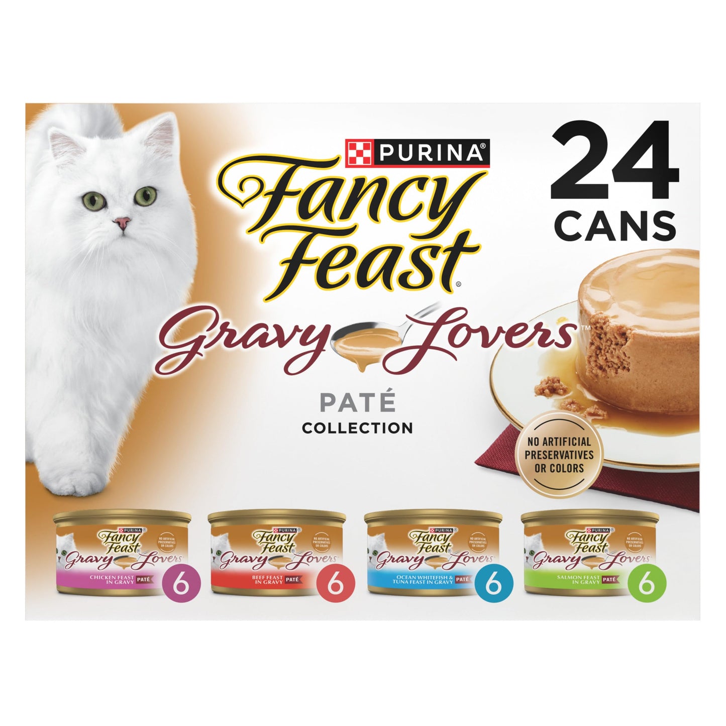 Purina Fancy Feast Gravy Lovers Variety Pack Feast Pate in Wet Cat Food Gravy - (Pack of 1) 4.5 lb. Boxes