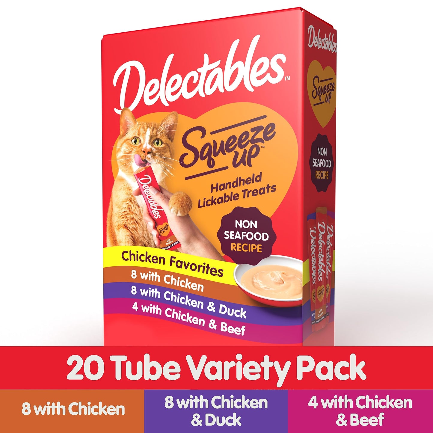 Delectables Squeeze Up Non-Seafood Variety Pack Lickable Cat Treat, 20 Count (Pack of 1)