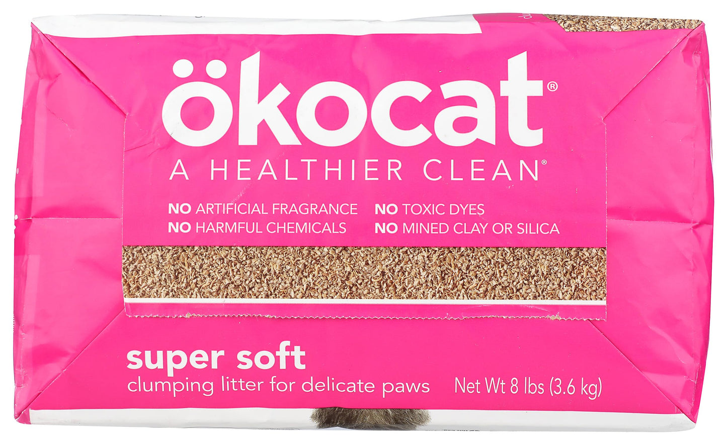 OKOCAT Super Soft Clumping Wood Cat Litter, 128 OZ