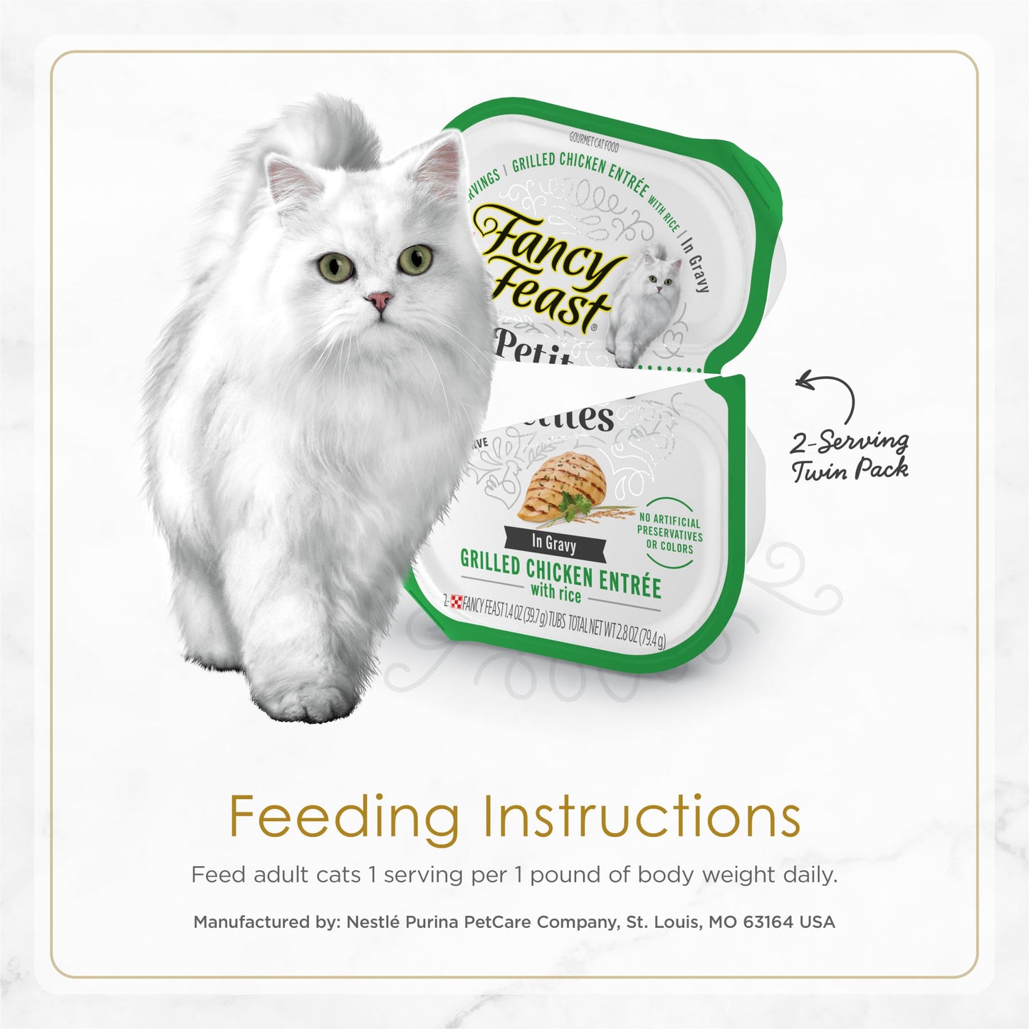 Purina Fancy Feast Gourmet Wet Cat Food Variety Pack, Petites Gravy Collection, break-apart tubs, 24 servings - (Pack of 12) 2.8 oz. Tubs