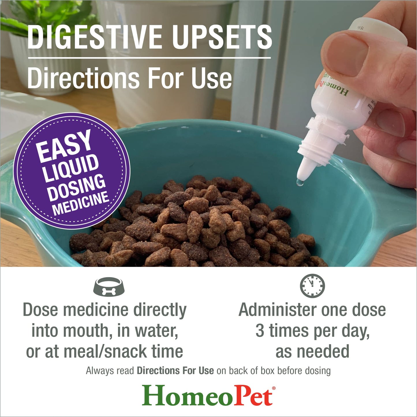 HomeoPet Digestive Upsets, Natural Pet Digestive Support, Digestive Supplement for Dogs, Cats, and Small Pets, 15 Milliliters