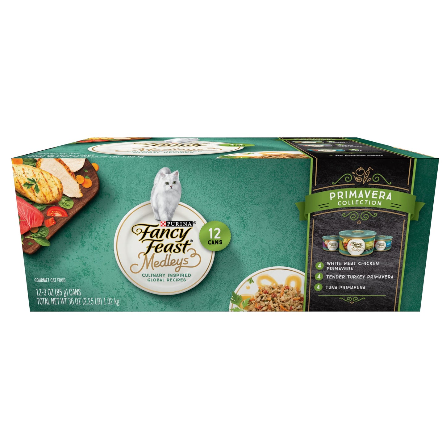 Purina Fancy Feast Wet Cat Food Variety Pack, Medleys Primavera Collection - (2 Packs of 12) 3 oz. Cans