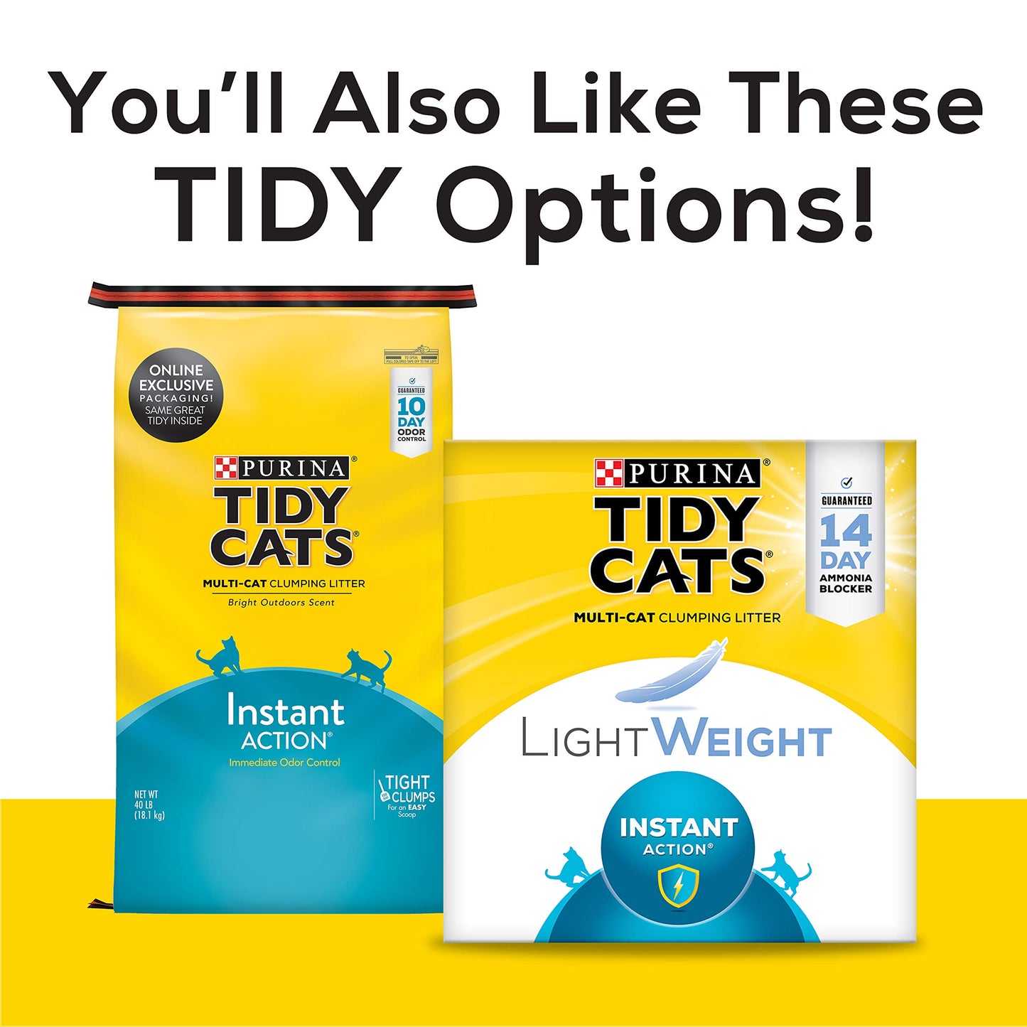 Purina Tidy Cats Clumping Cat Litter, Instant Action Multi Cat Litter - 27 lb. Pail