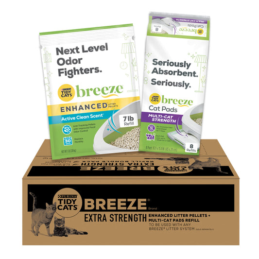 Purina Tidy Cats Breeze Cat Litter Extra Strength Refill Bundle