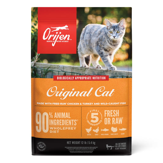 ORIJEN Original Cat, Grain Free Dry Cat Food for All Life Stages, with WholePrey Ingredients, 12lb