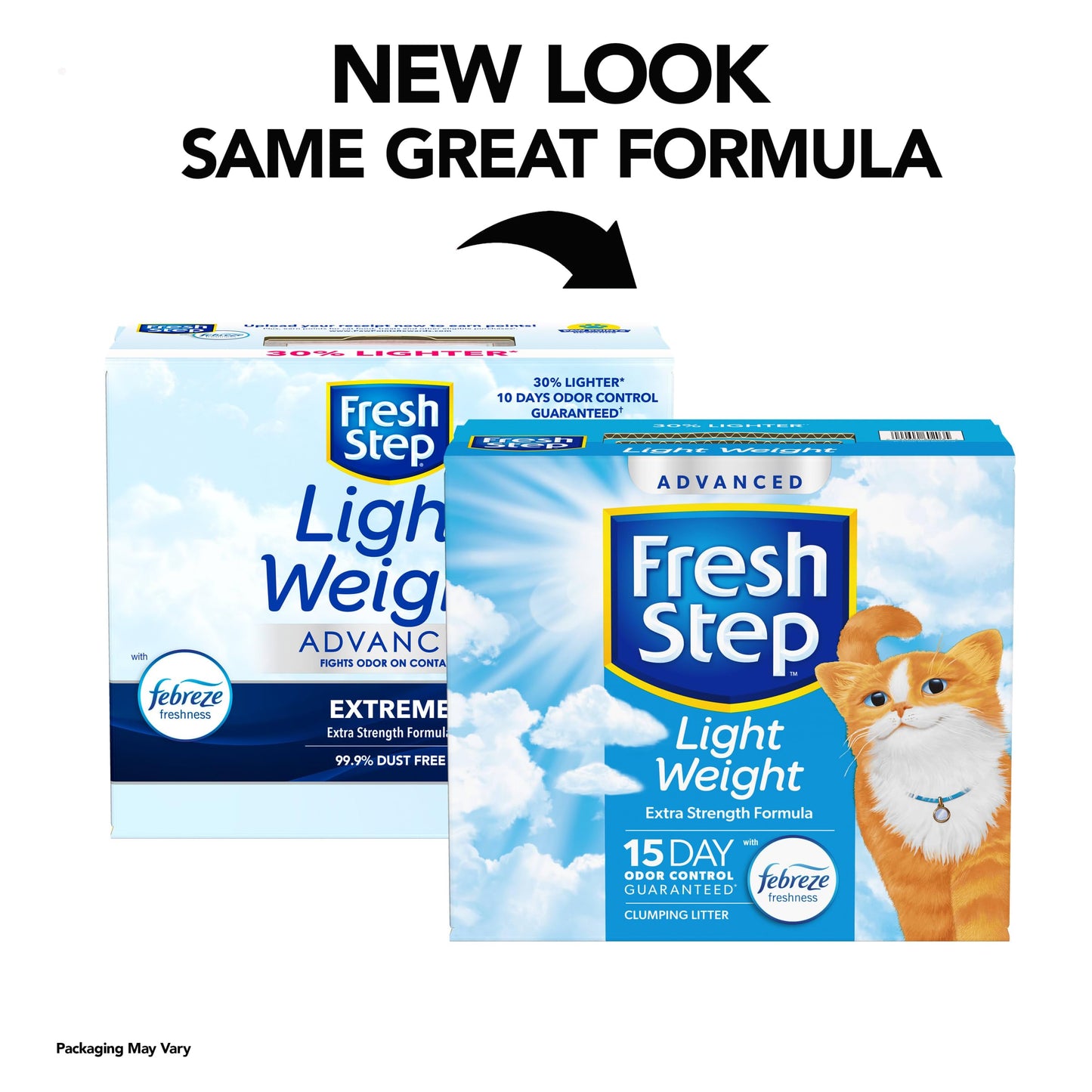 Fresh Step Light Weight Advanced Extreme Cat Litter with Febreze Freshness, Extra Strength Formula Clumping Litter, 25 lbs. (2 x 12.5 lb. Box)