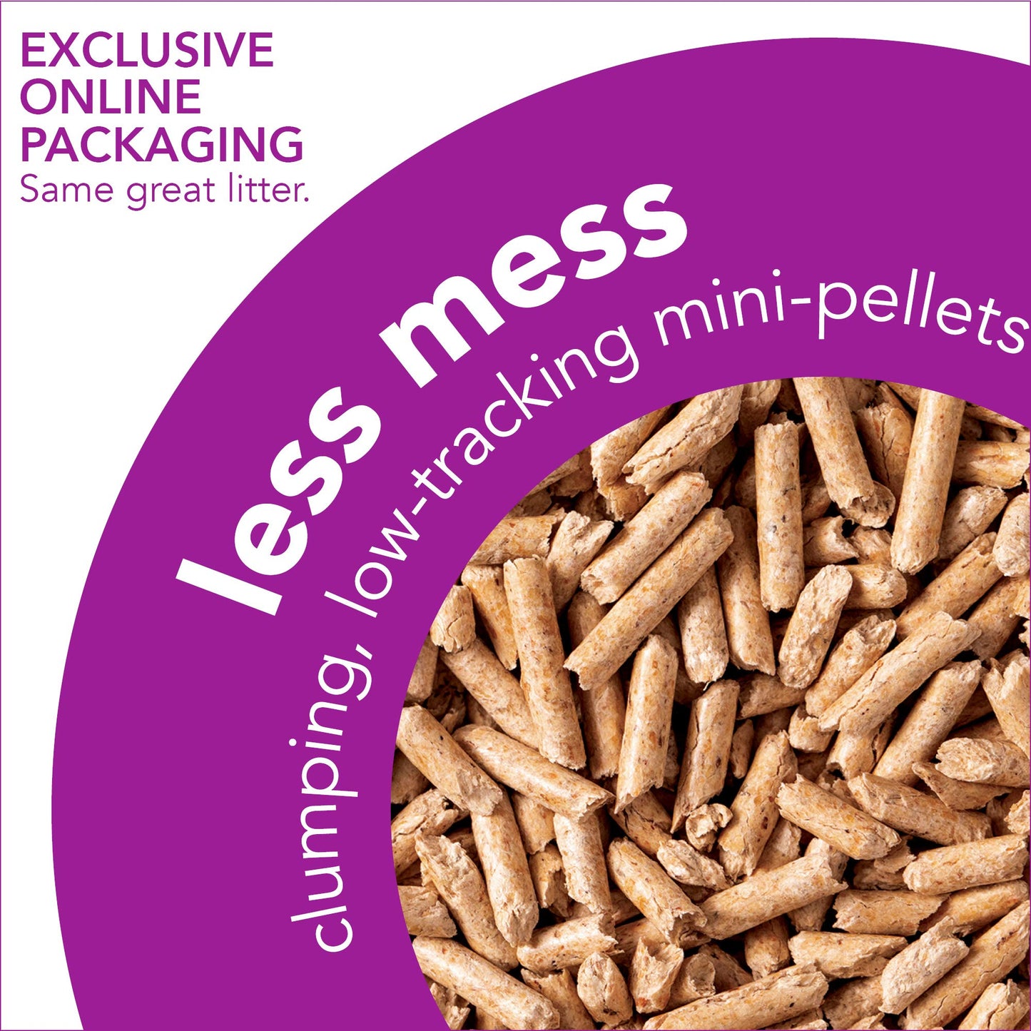 ökocat Less Mess Low Tracking Wood Clumping Cat Litter Mini- Pellets, Unscented, 18.6 pounds - Natural Ingredients, Stops Odor, Clumps Solid, 99% Dust Free, Great for Long-Hair Breeds