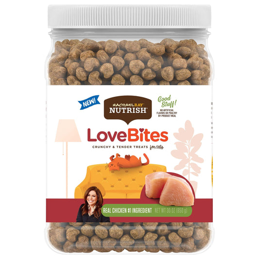 Rachael Ray Nutrish Love Bites Cat Treats, Chicken, 30 Ounces