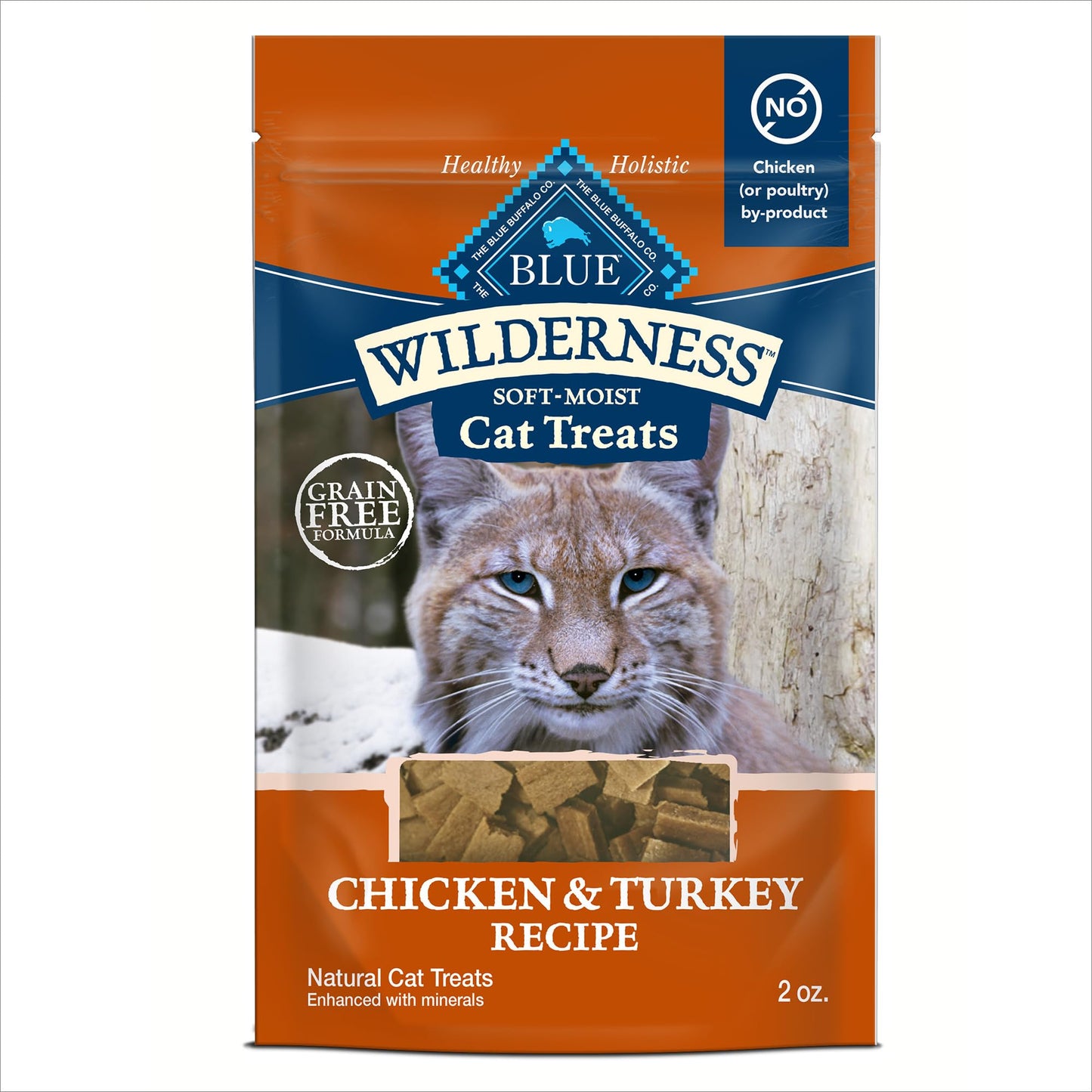 Blue Buffalo Wilderness Soft Cat Treats, Grain-Free and Protein-Rich, Great for Training, Chicken & Turkey Recipe, 2-oz. Bag