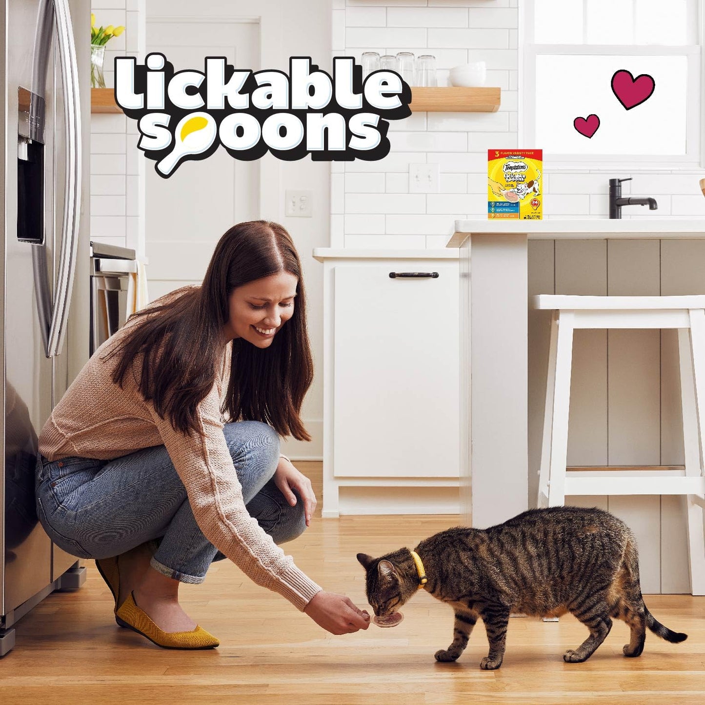 Temptations Lickable Spoons Adult Wet Cat Treat, 10 Grams, Variety Pack of 24