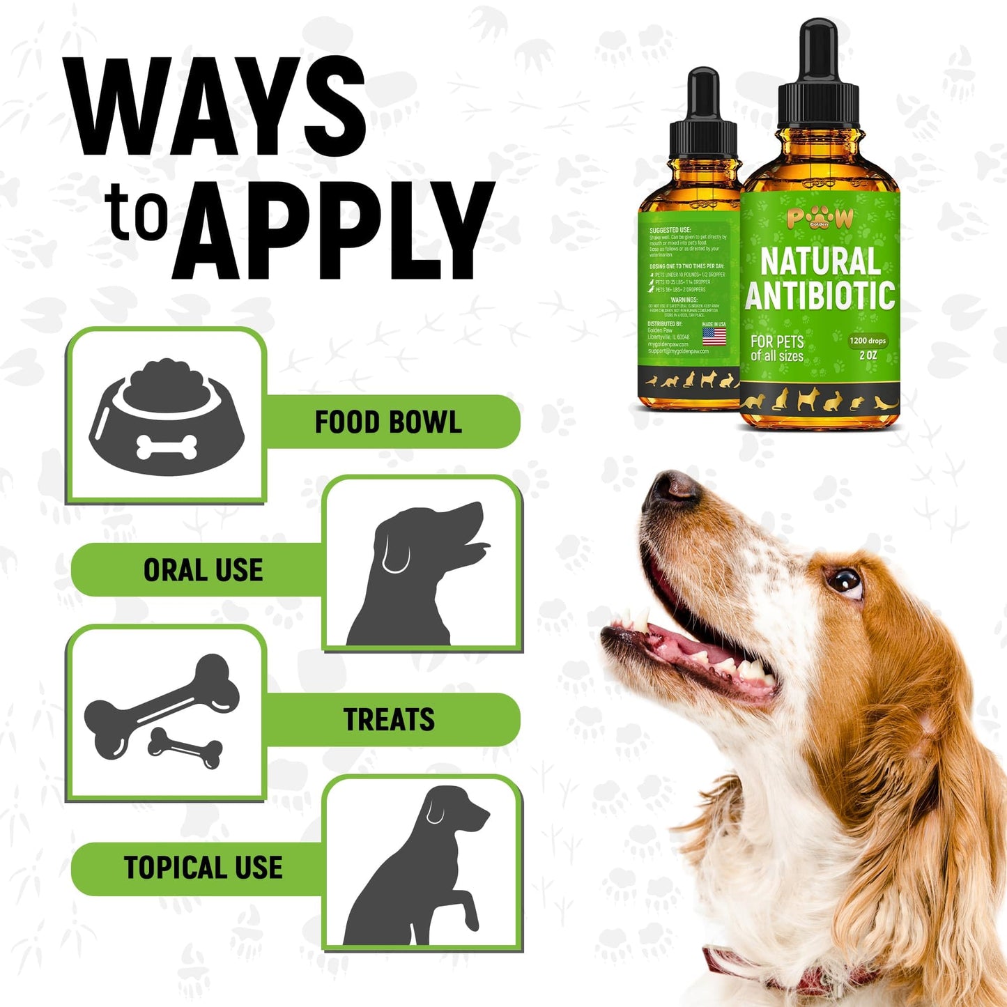 Dog Antibiotics in Drops | Herbal Сat Antibiotics for Infection | Help with Allergies, Itching, Coughs, UTIs | Skin, Coat, Digestion Care | for All Breeds & Ages | Pet Vitamins & Supplements | 2 oz