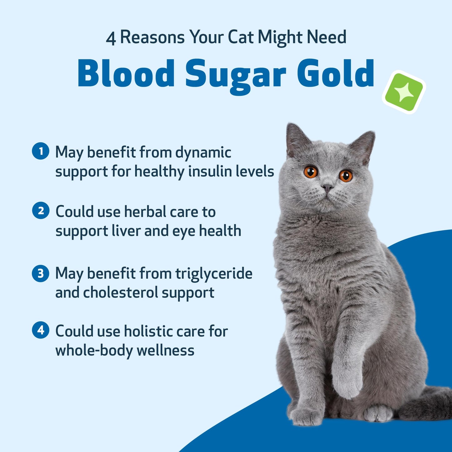 Pet Wellbeing - Blood Sugar Gold for Cats - Natural Support for Healthy Blood Sugar Levels in Diabetic Cats - Insulin Stabilization & Normal Pancreatic Function - 2 oz (59 ml)