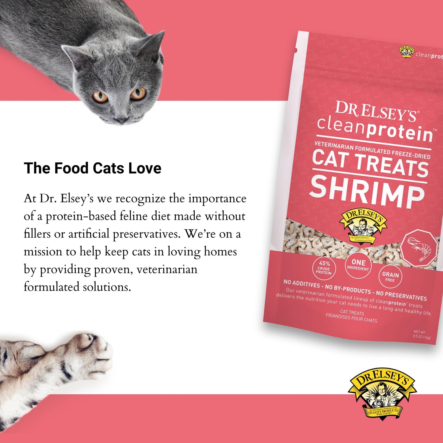 Dr. Elsey's Freeze-Dried Shrimp Cat Treats 0.5 oz.