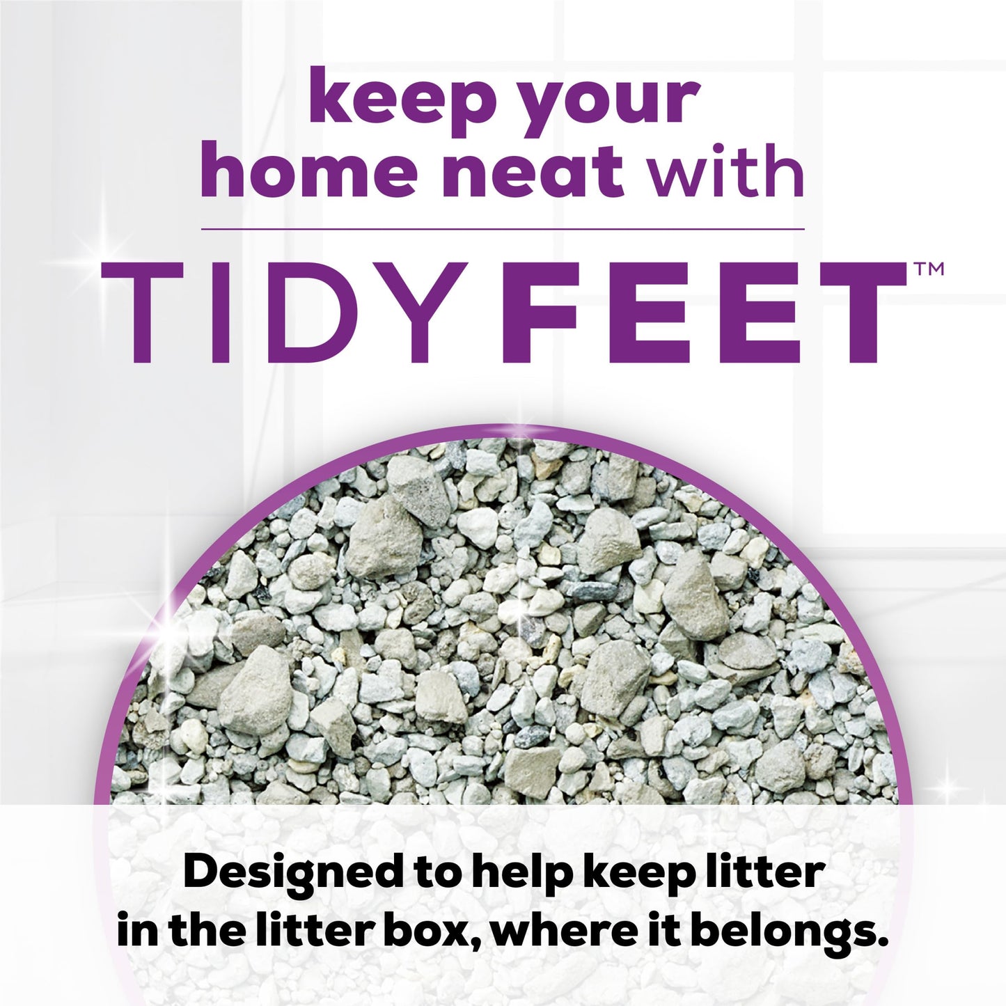 Purina Tidy Cats Tidy Feet Clumping Low Tracking Cat Litter with Odor Control – Unscented - 22 lb. Box