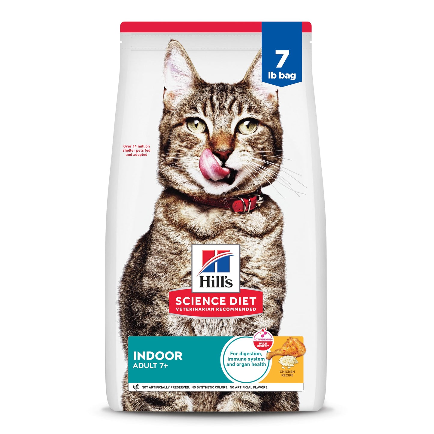 Hill's Science Diet Indoor, Senior Adult 7+, Easy Litter Box Cleanup, Dry Cat Food, Chicken Recipe, 7 lb Bag