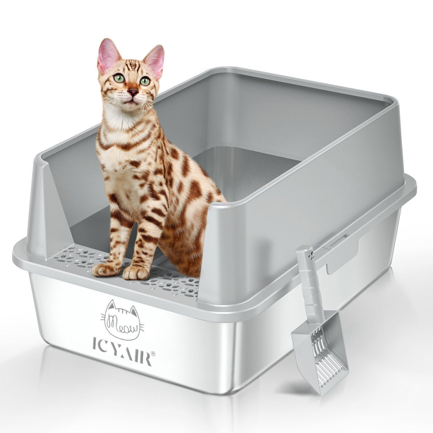 Stainless Steel Litter Box Oversized