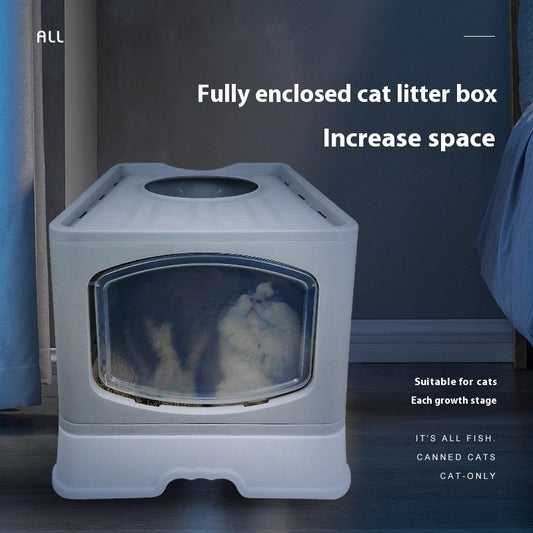 No Plus-sized Folding Litter Box Fully Enclosed Cat Toilet