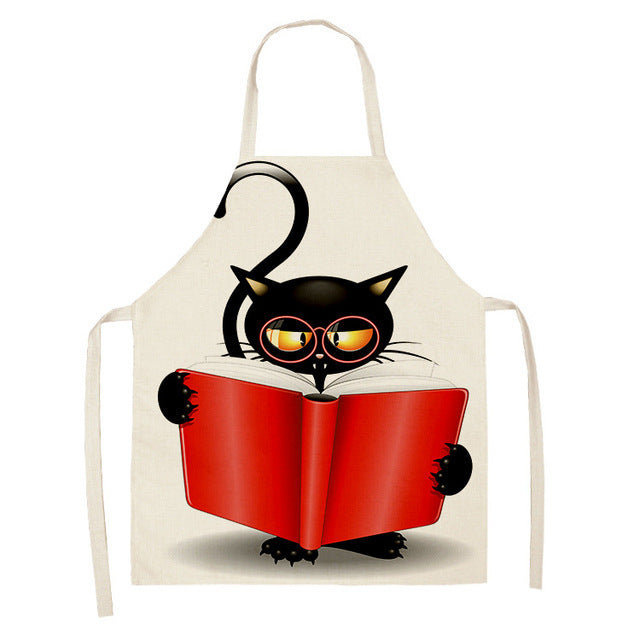 Cute Cartoon Cat In Apron