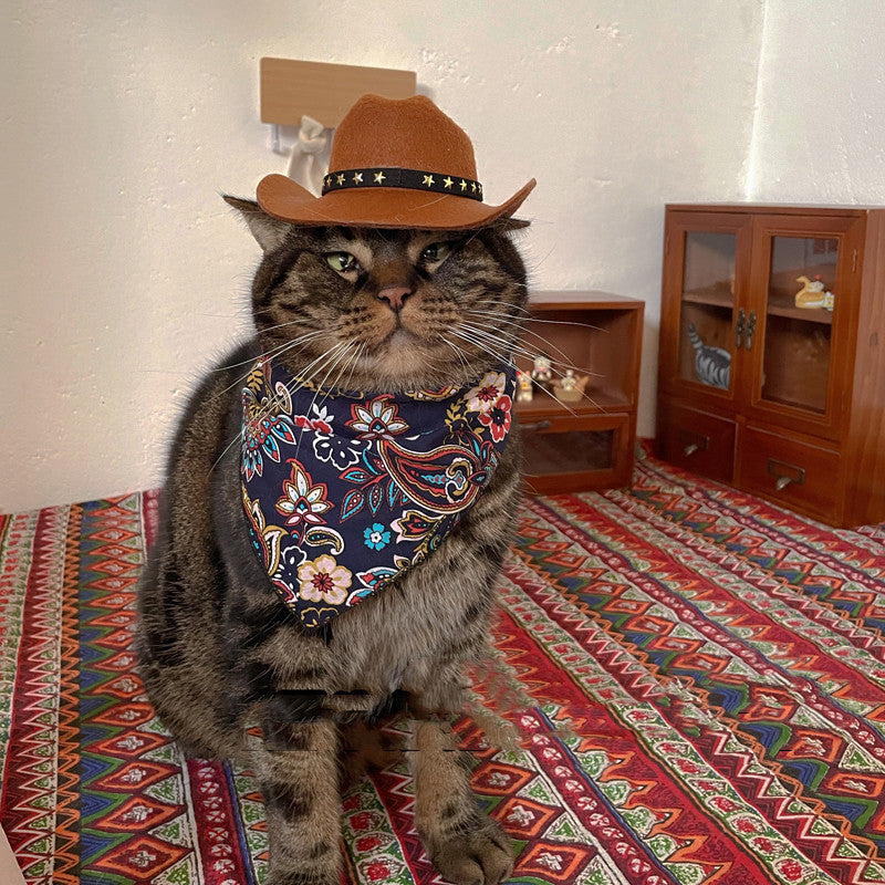 Cat Decorative Hat Pet Headwear Western