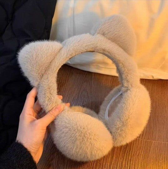 Cute Cat Ears Plush Earmuff Female Winter