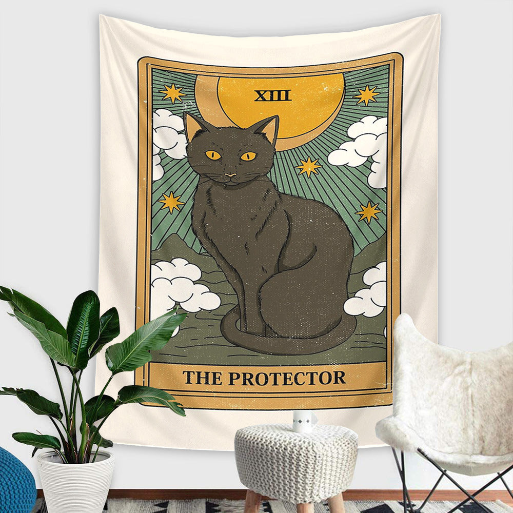 Tarot Cat Tapestry Amazon Background Cloth Decoration