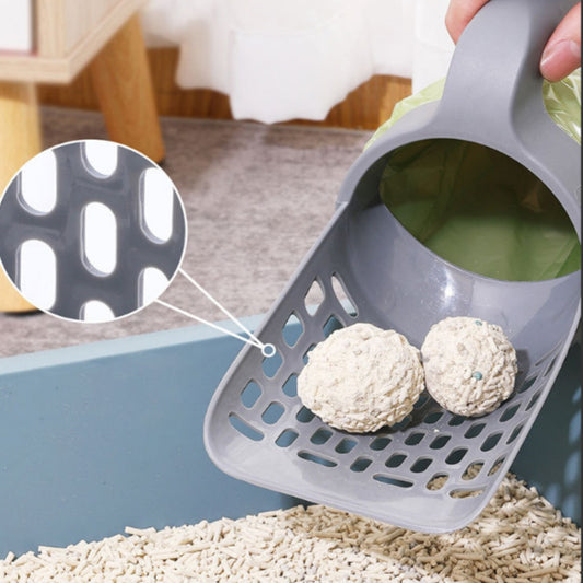 Large Capacity Toilet Bucket Portable Removable And Washable Integrated Cat Litter Scoop