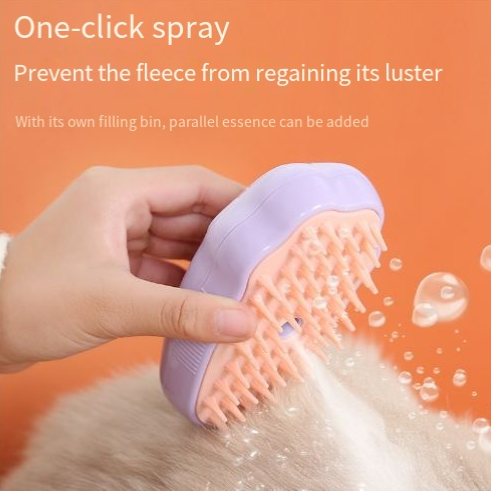 Pet spray comb cat dog pet bath brush hair removal comb one button spray anti flying hair massage brush