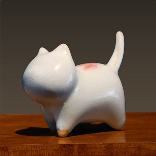 Mud Sky Jun Porcelain Little Cat Ceramic Ornament