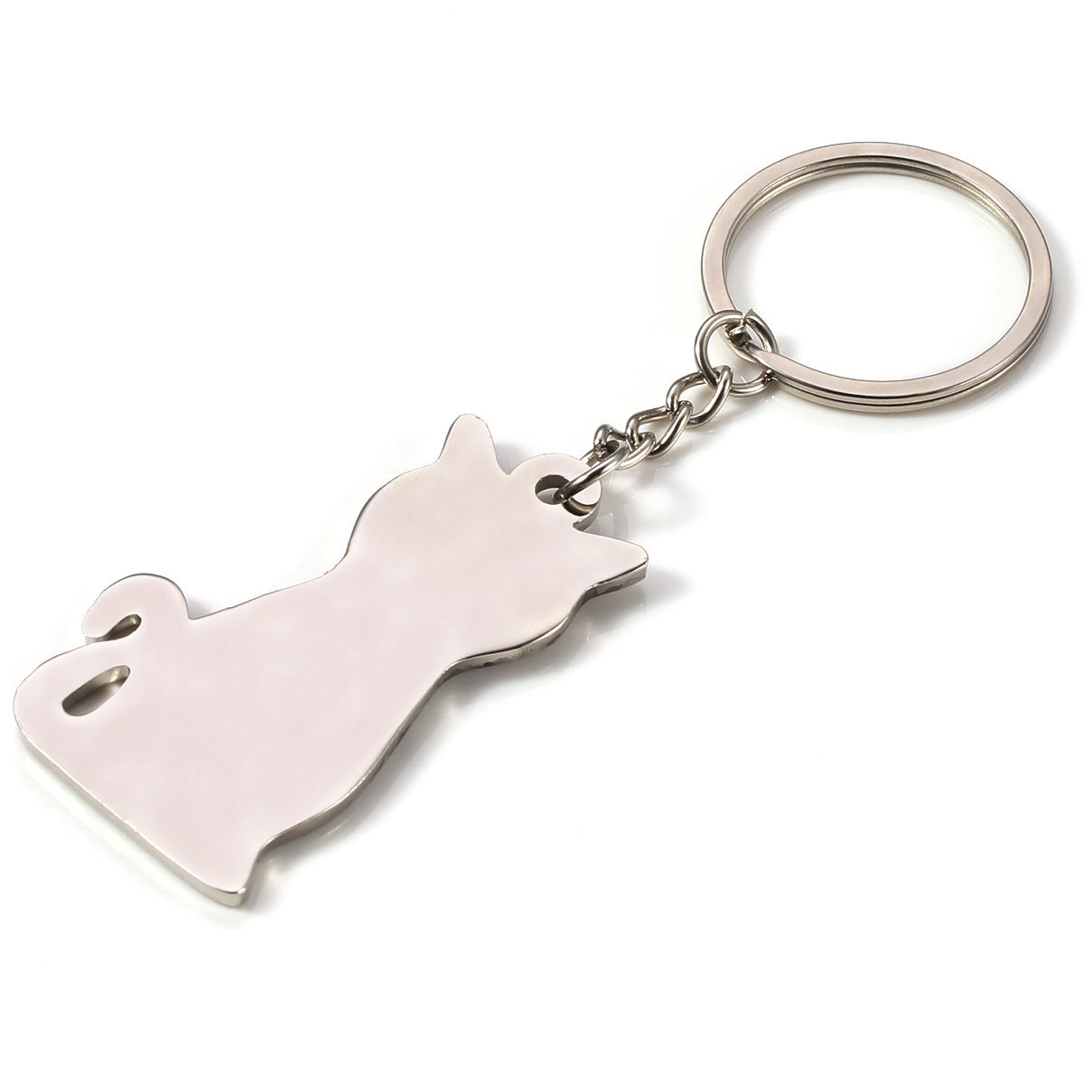 Glossy Pet Cat Kirsite Key Ring