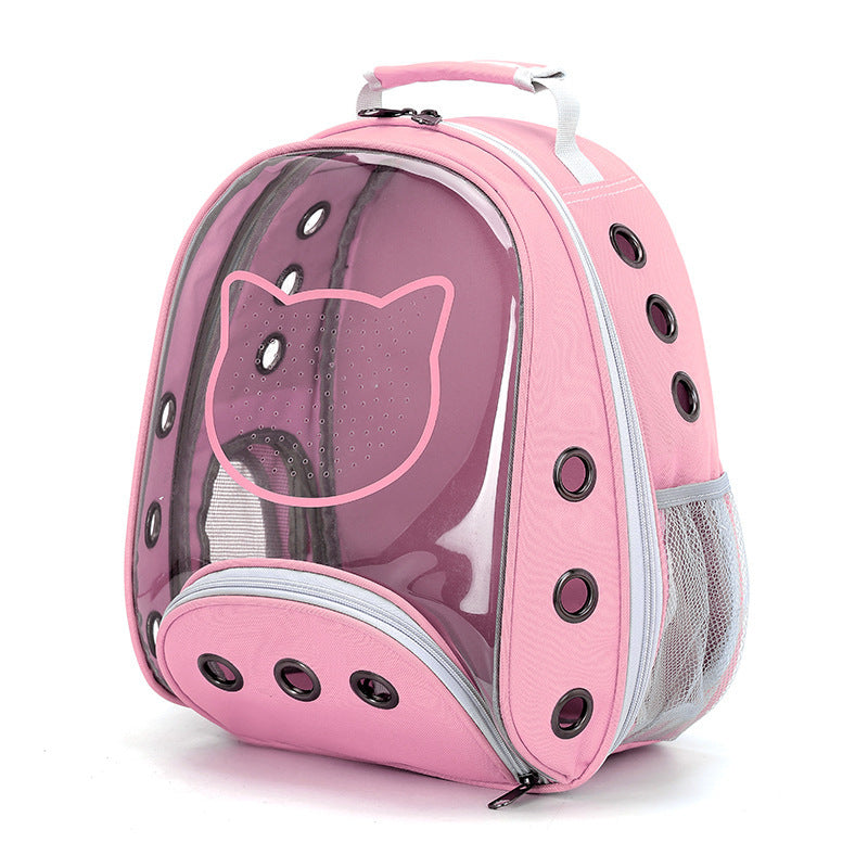 Transparent Space Capsule Going Out Pet Bag Fashionable Shoulder Cat Bag Dog Backpack