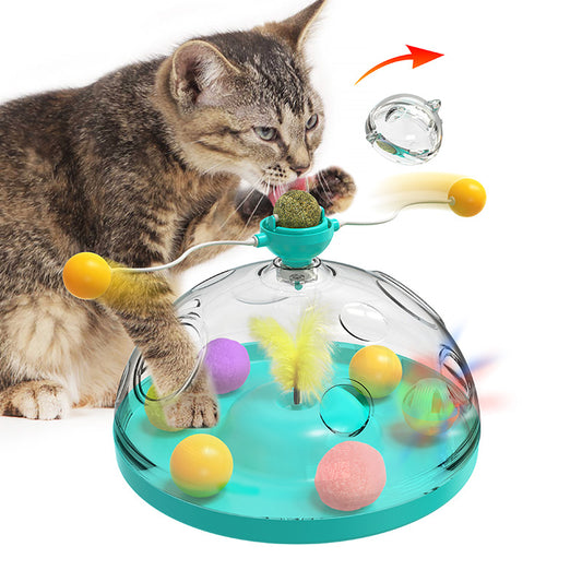 Cat Windmill Mint Toy Funny Cat Treasure Box Toy