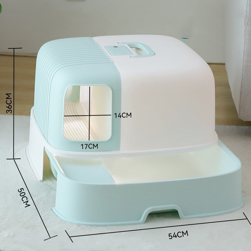 Corridor Style Cat Litter Basin Fully Enclosed Oversized