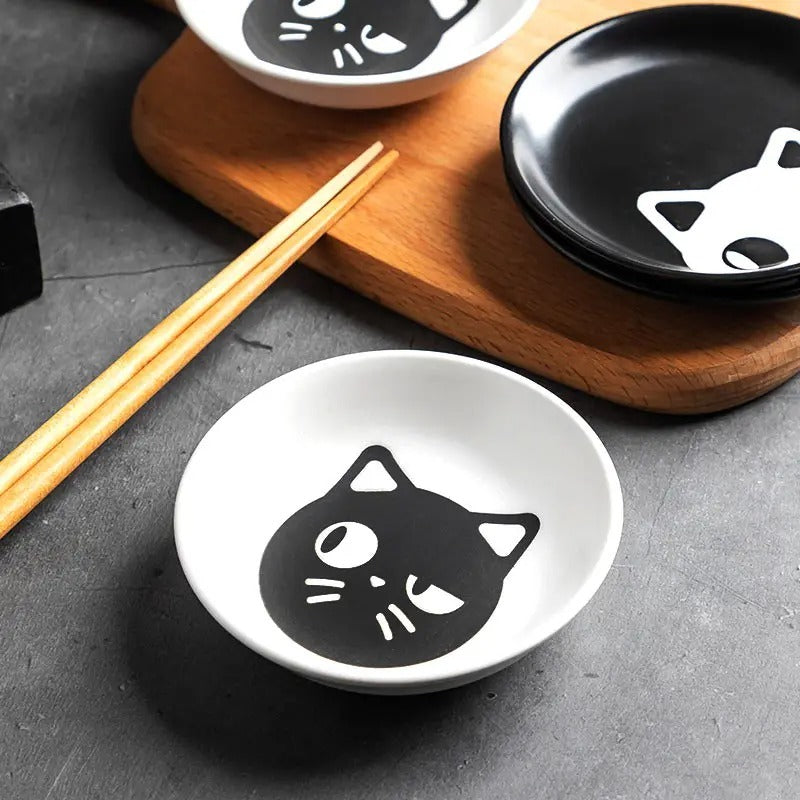 Japanese Household Cartoon Cat Ceramic Plate