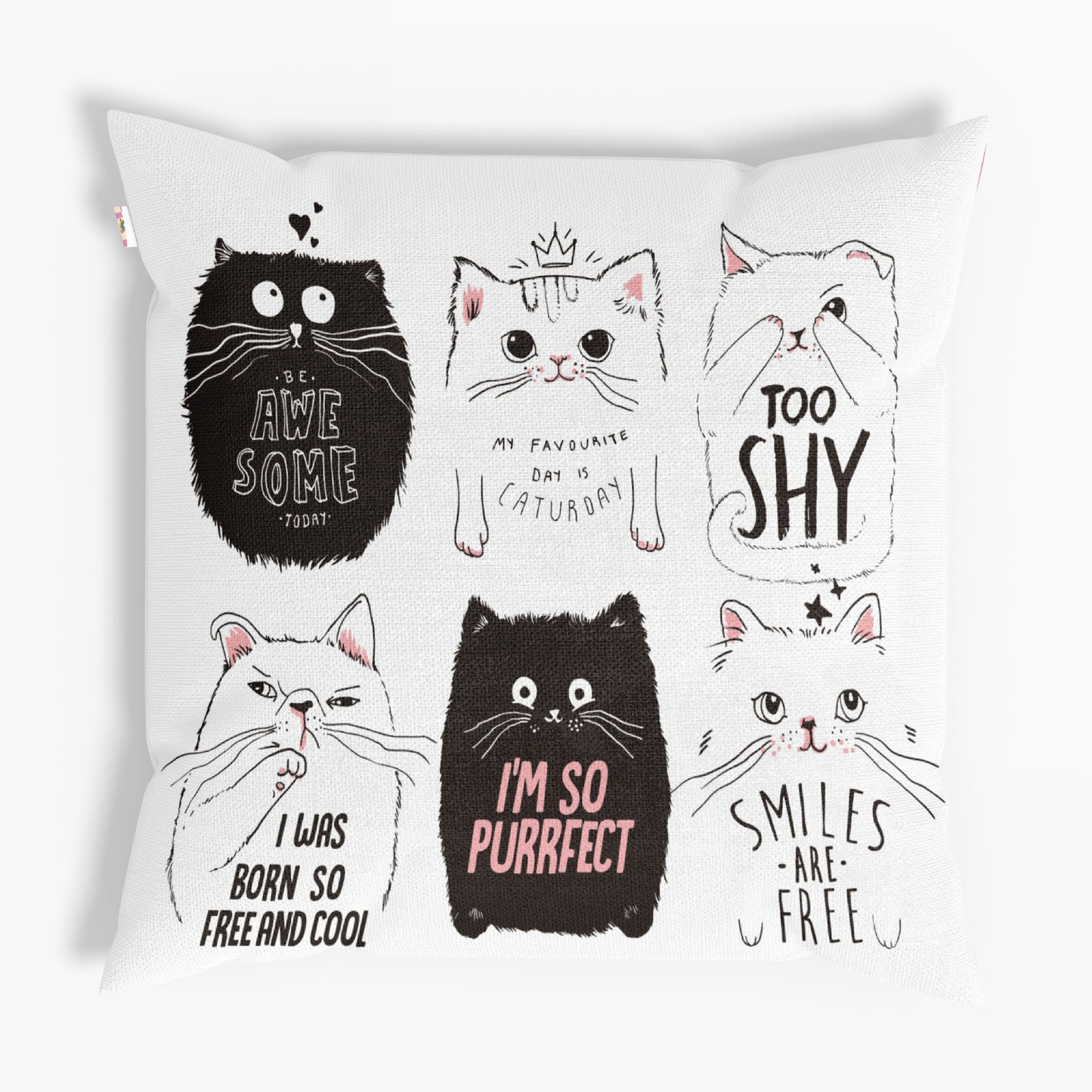 Cute Cat Pillow Girl Small Living Room Pillowcase