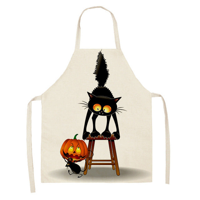 Cute Cartoon Cat In Apron