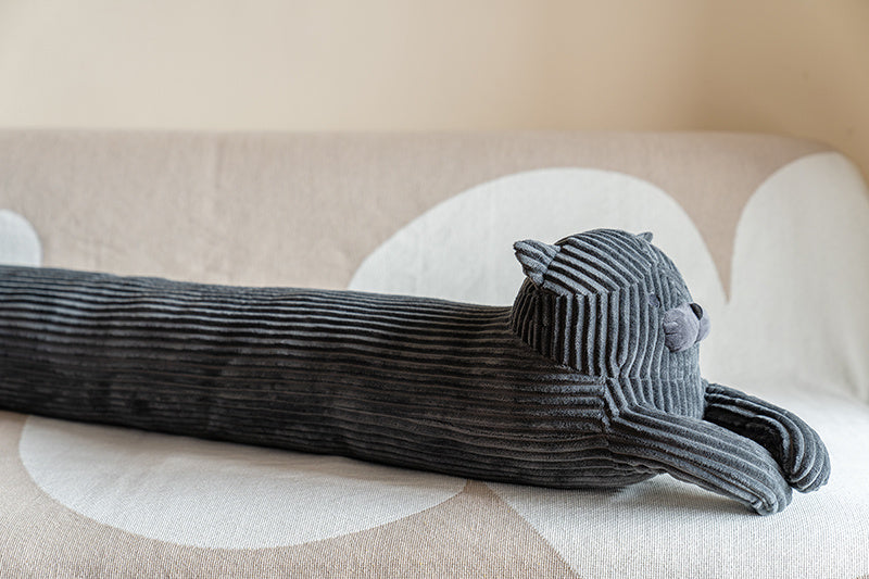 Lazy Blue Cat Long Strip Sleeping Pillow Nap