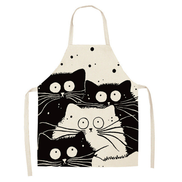 Cute Cartoon Cat In Apron