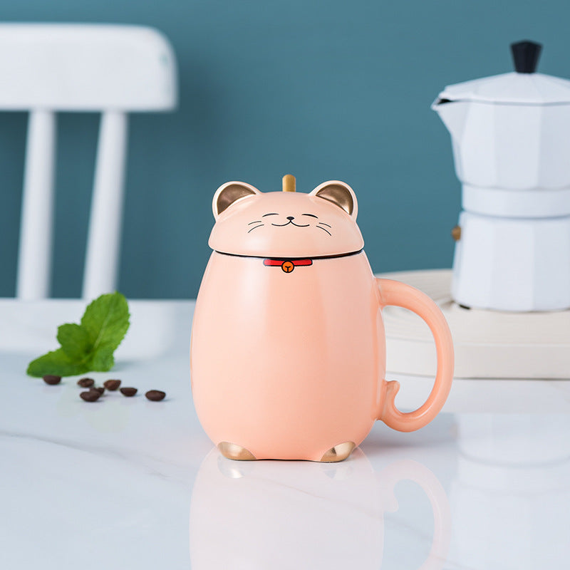 Ceramic Color Glaze  Cartoon Cat Creative Mug