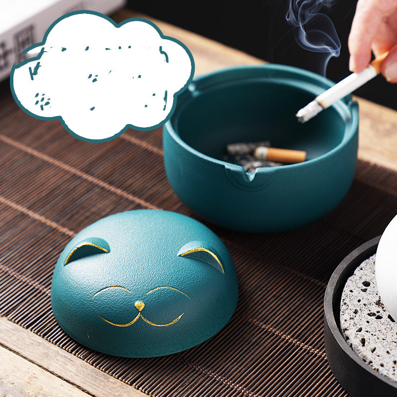 Cat Ceramic Ashtray Cute Creative Personality