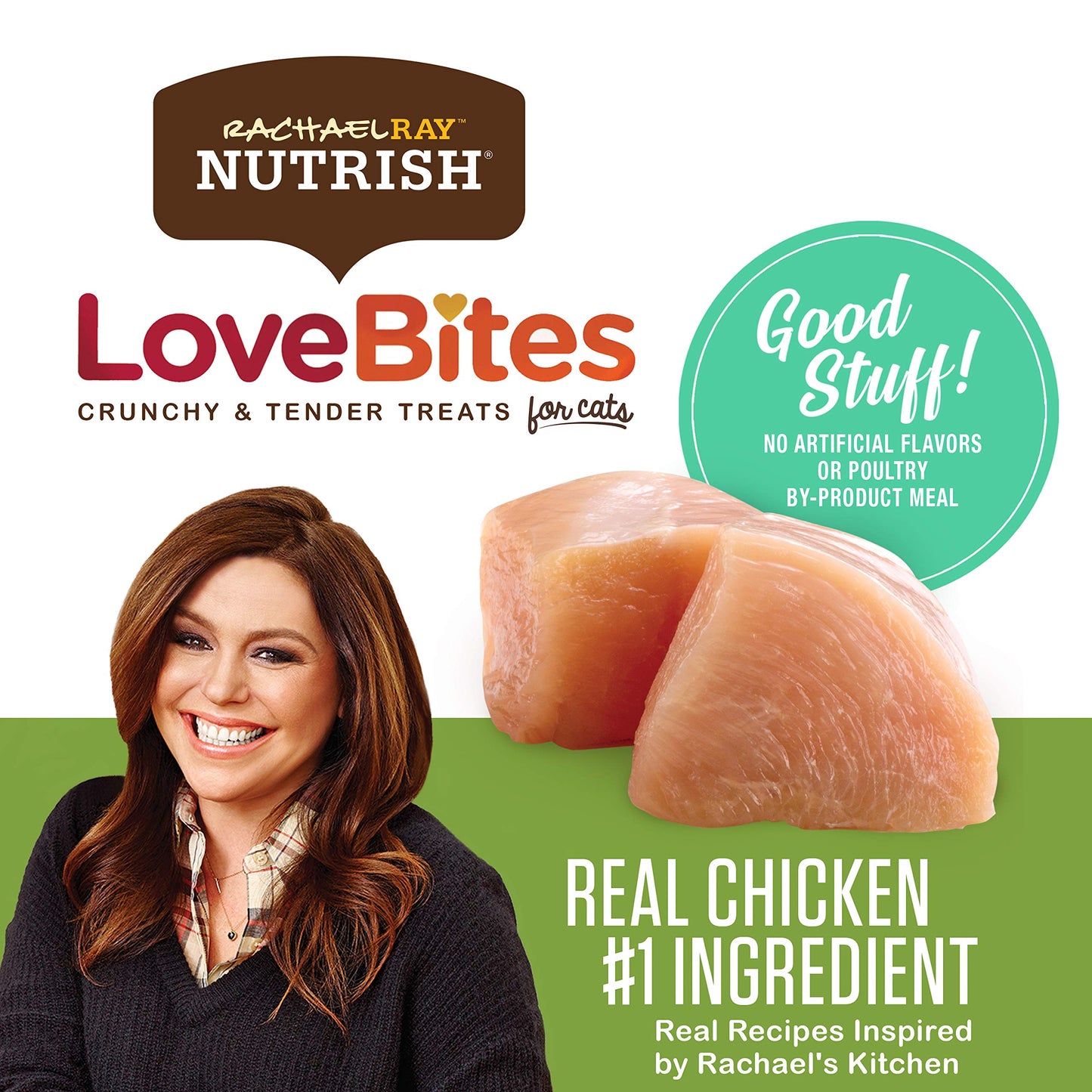 Rachael Ray Nutrish Love Bites Cat Treats, Chicken, 30 Ounces